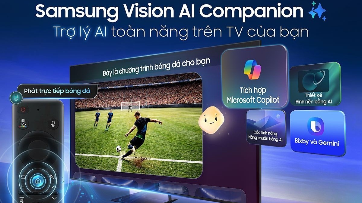 Trải nghiệm Vision AI Companion trên smart tivi Samsung 4K UA43M77H mới 2026