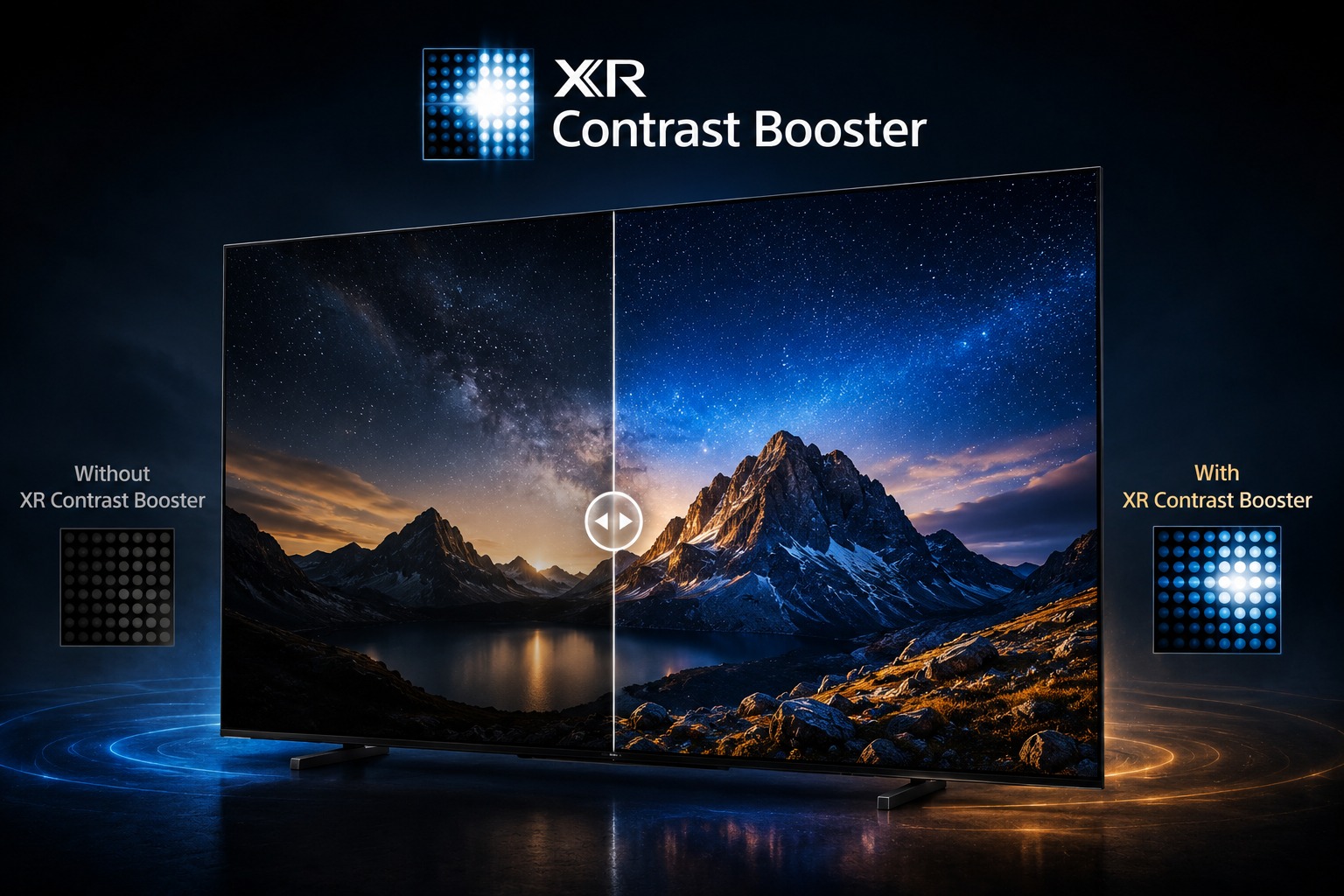 Đỉnh cao tương phản, khám phá công nghệ XR Contrast Booster trên tivi Sony K-65XR80M2
