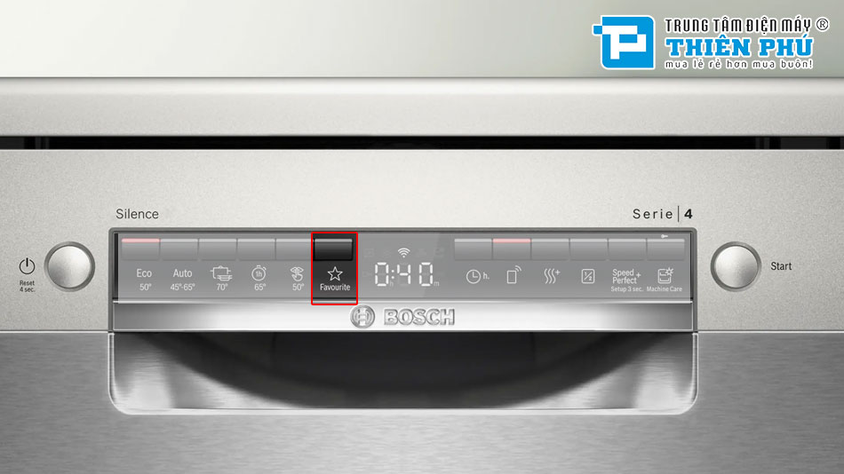 Máy Rửa Bát Bosch SMS4HTI16E 13 Bộ Series 4