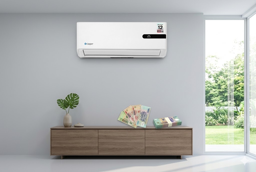 Ngân sách khoảng 5 triệu, chốt ngay điều hòa Casper GC-09IB36 đỉnh nhất phân khúc