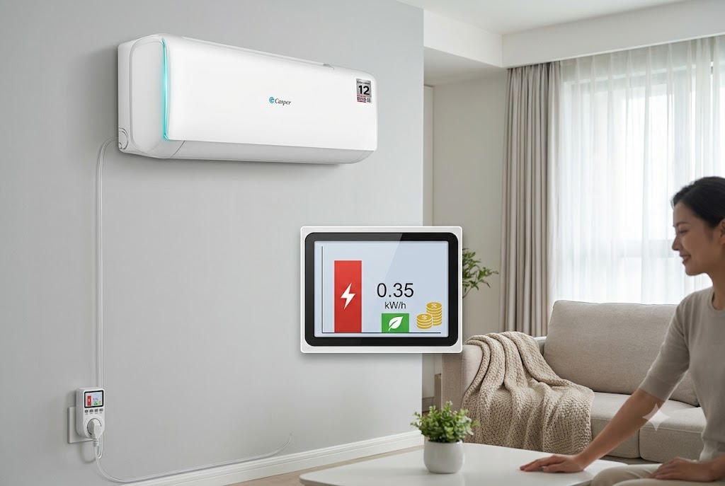 Kiểm chứng thực tế về khả năng tiết kiệm điện của điều hòa Casper 9000btu JC-09IU36