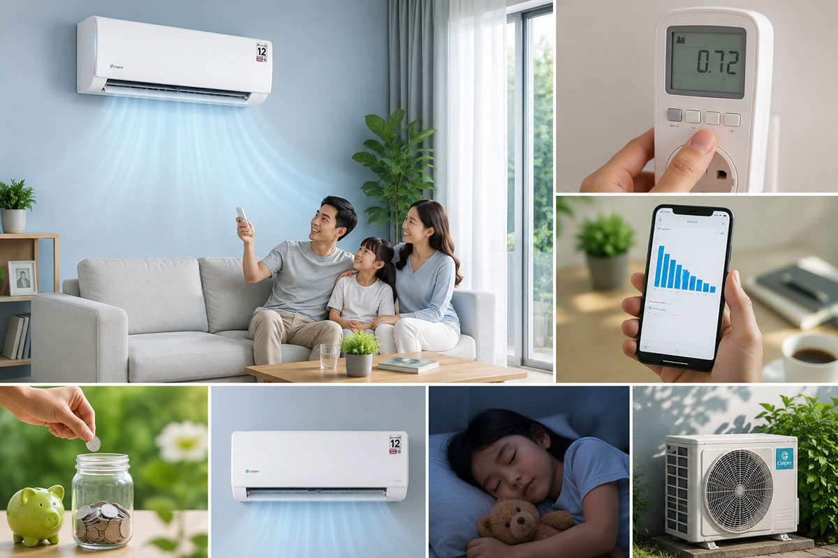 Kiểm chứng thực tế về khả năng tiết kiệm điện của điều hòa Casper 9000btu JC-09IU36
