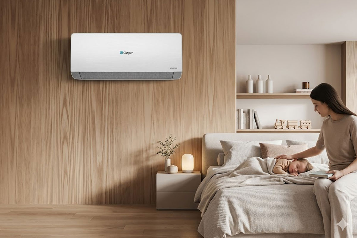 Lý do điều hòa Casper QC-09IU36A là chân ái cho phòng ngủ của gia đình có trẻ nhỏ?