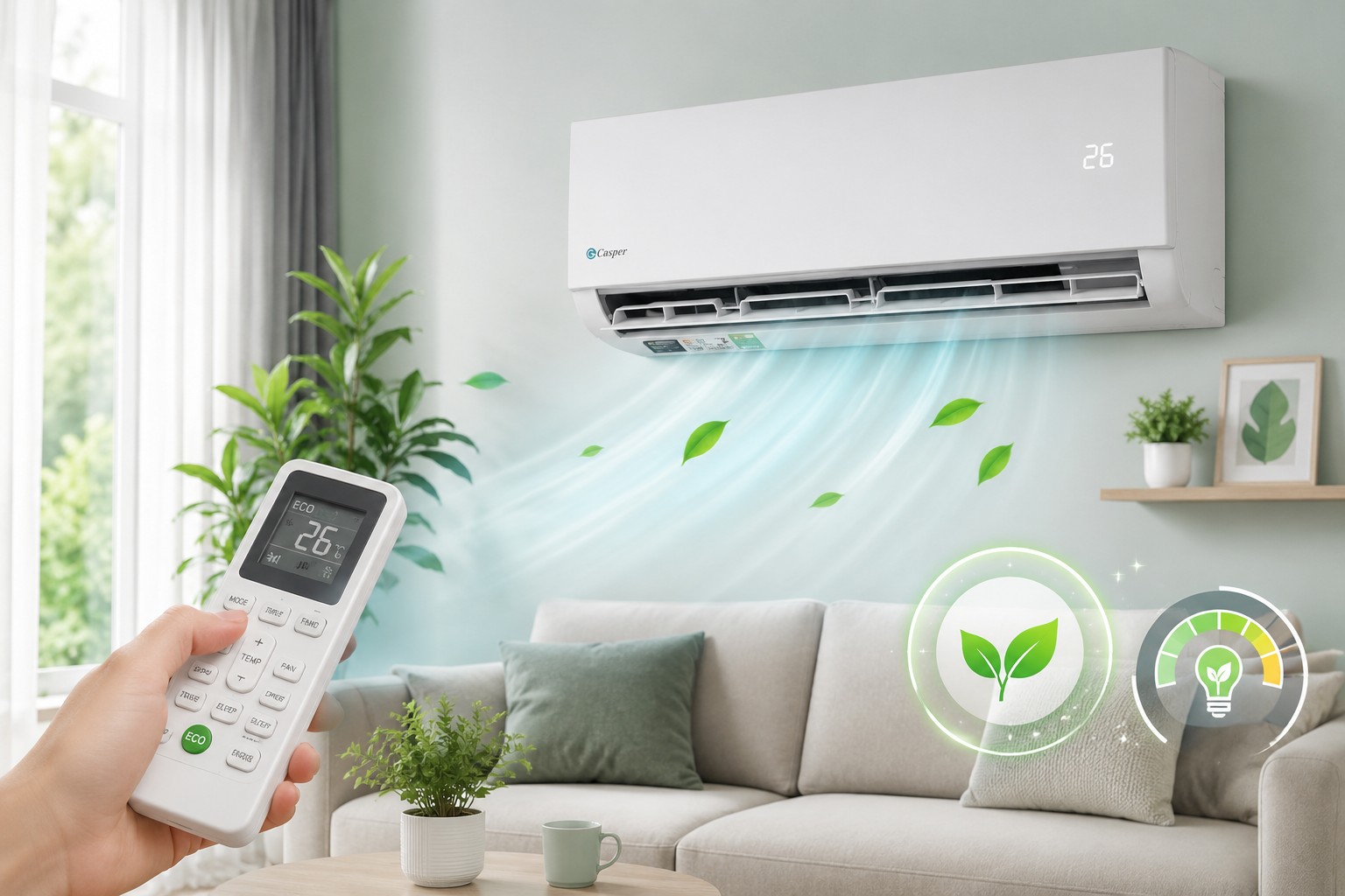 Mẹo sử dụng chế độ Eco trên điều hòa Casper SC-18FB36M để tiết kiệm điện nhất