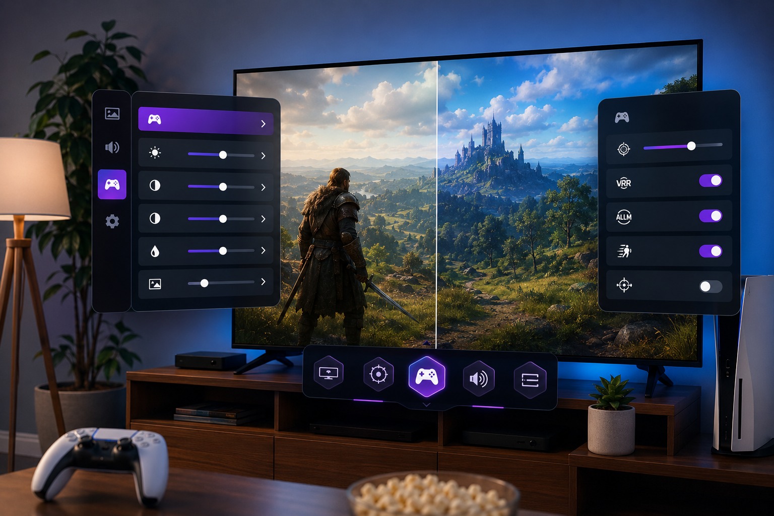 Cách thiết lập Game Menu tối ưu đồ họa khi chơi PS5 trên Google Tivi Sony