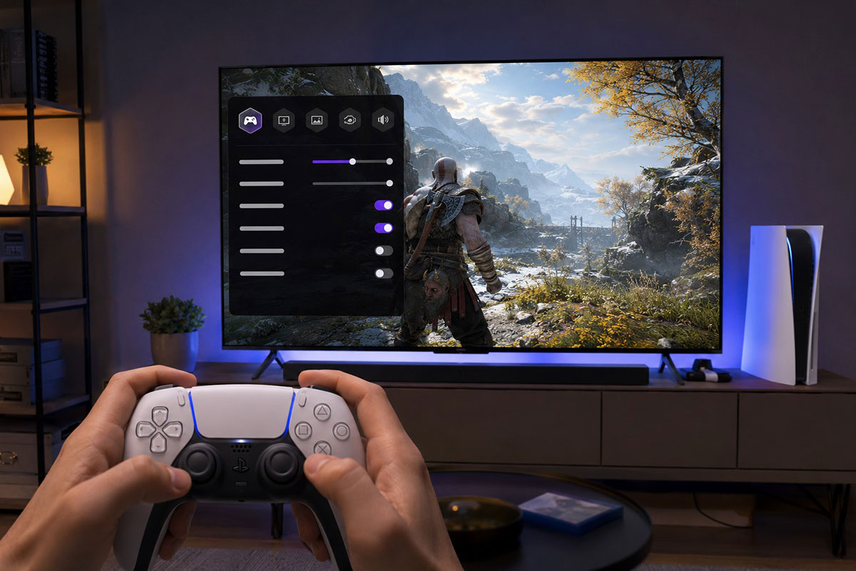 Cách thiết lập Game Menu tối ưu đồ họa khi chơi PS5 trên Google Tivi Sony