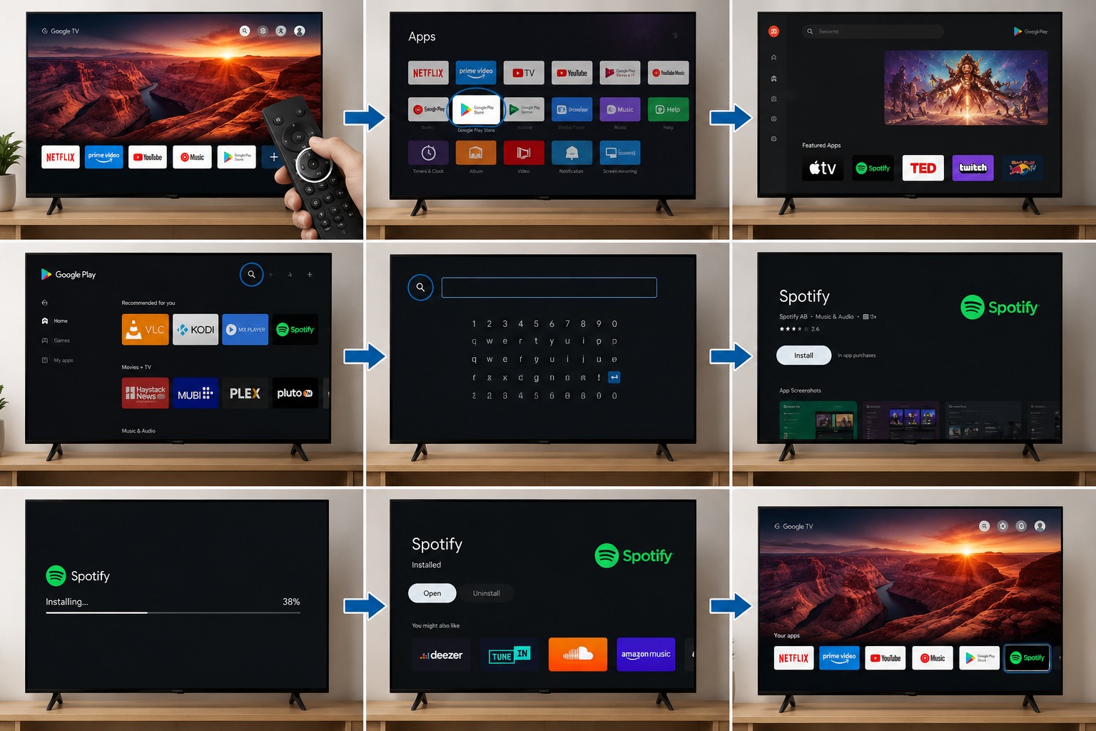 Hướng dẫn chi tiết cách tải và cài đặt ứng dụng trên Google Tivi Sony Bravia