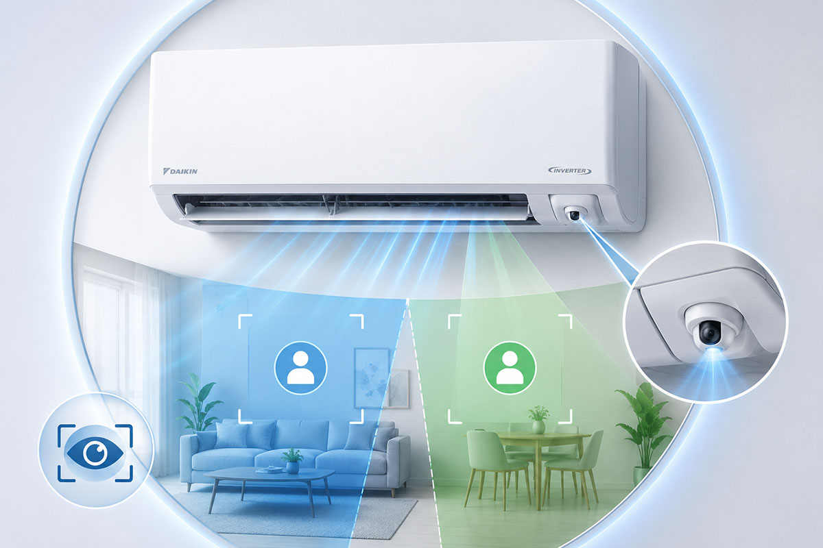 Tìm hiểu về công nghệ mắt thần 2 khu vực trên điều hòa Daikin Inverter