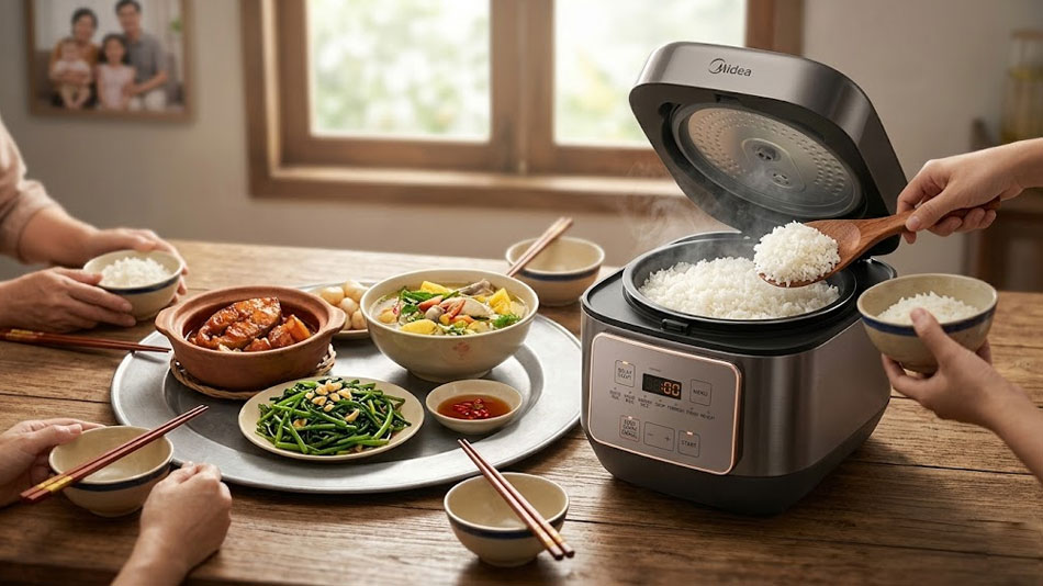 Nồi Cơm Điện Tử Midea 1.8 Lít MRD180T1BDN