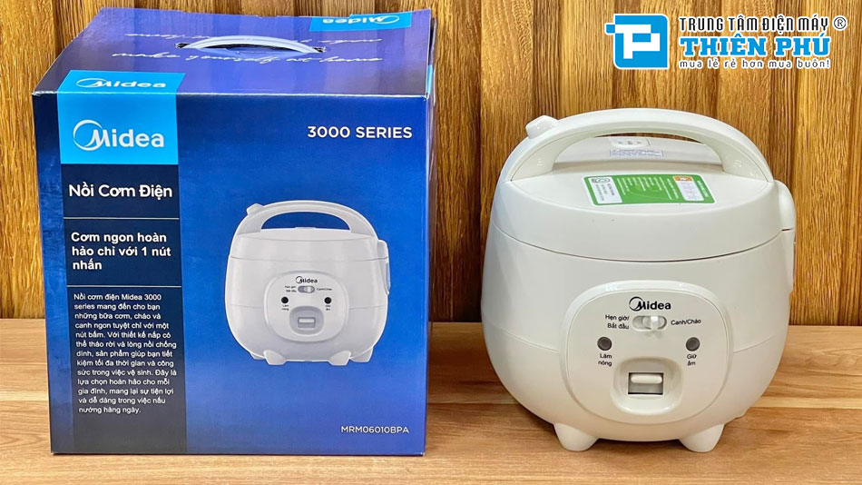 Nồi Cơm Điện Midea 0.6 Lít MRM06010BPA