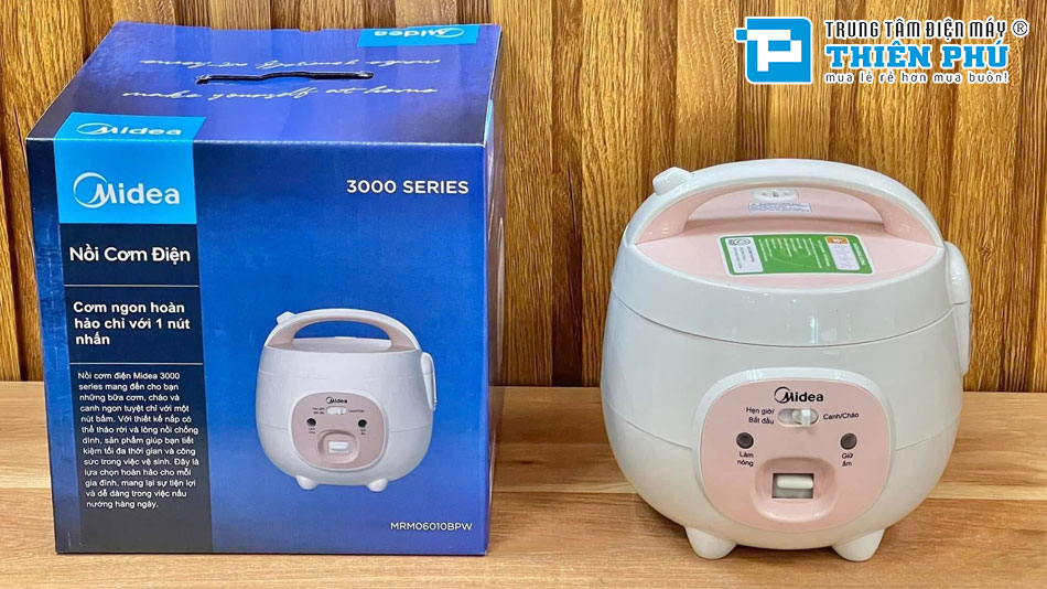 Nồi Cơm Điện Midea 0.6 Lít MRM06010BPW