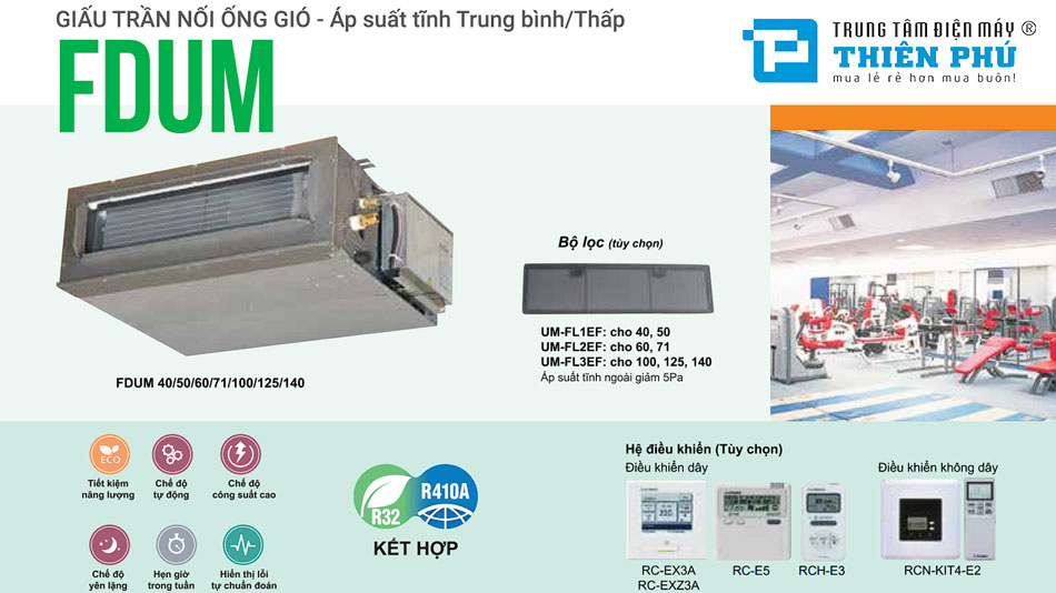 Điều Hòa Nối Ống Gió Mitsubishi 22000Btu 2 Chiều Inverter FDUM60VH/SRC60ZSX-W3