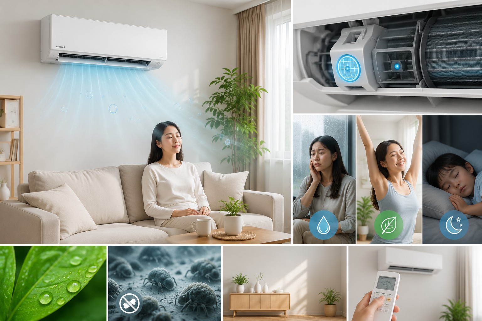 Những lợi ích từ công nghệ cân bằng ẩm Humidity Sensor trên điều hòa Panasonic CS-RU18CKH-8D