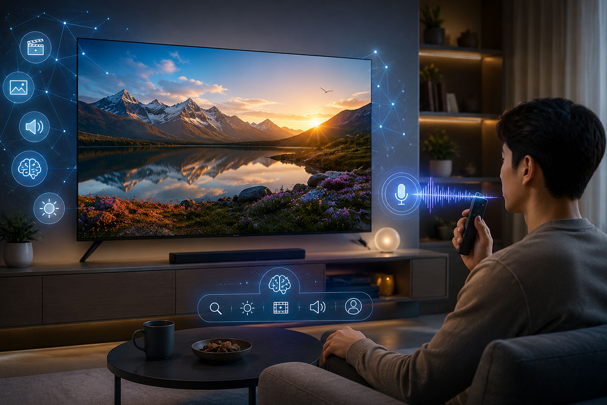 Trải nghiệm Vision AI Companion trên smart tivi Samsung 4K UA43M77H mới 2026
