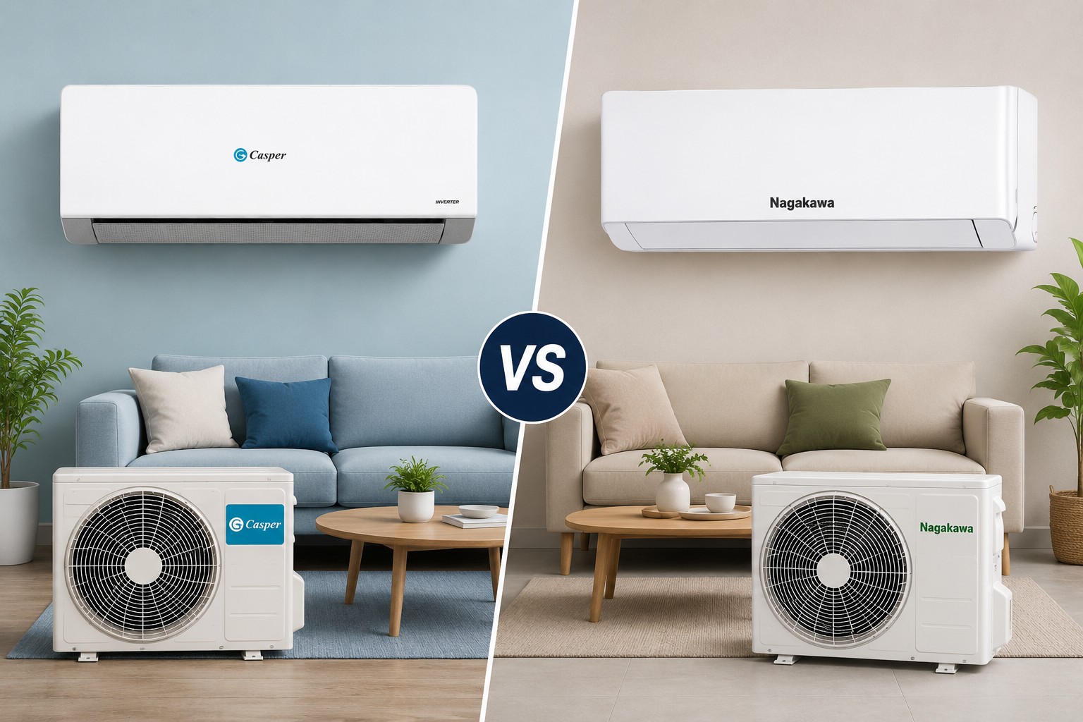 So sánh điều hòa Casper QC-12IU36A và Nagakawa NIS-C12R2U51, loại nào đáng mua hơn?