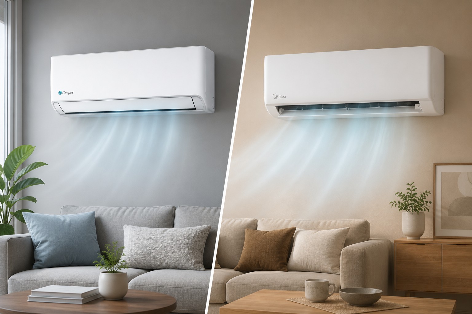 So sánh điều hòa Casper SC-18FB36M và Midea MSFQB-18CRN8, nên chọn máy nào?