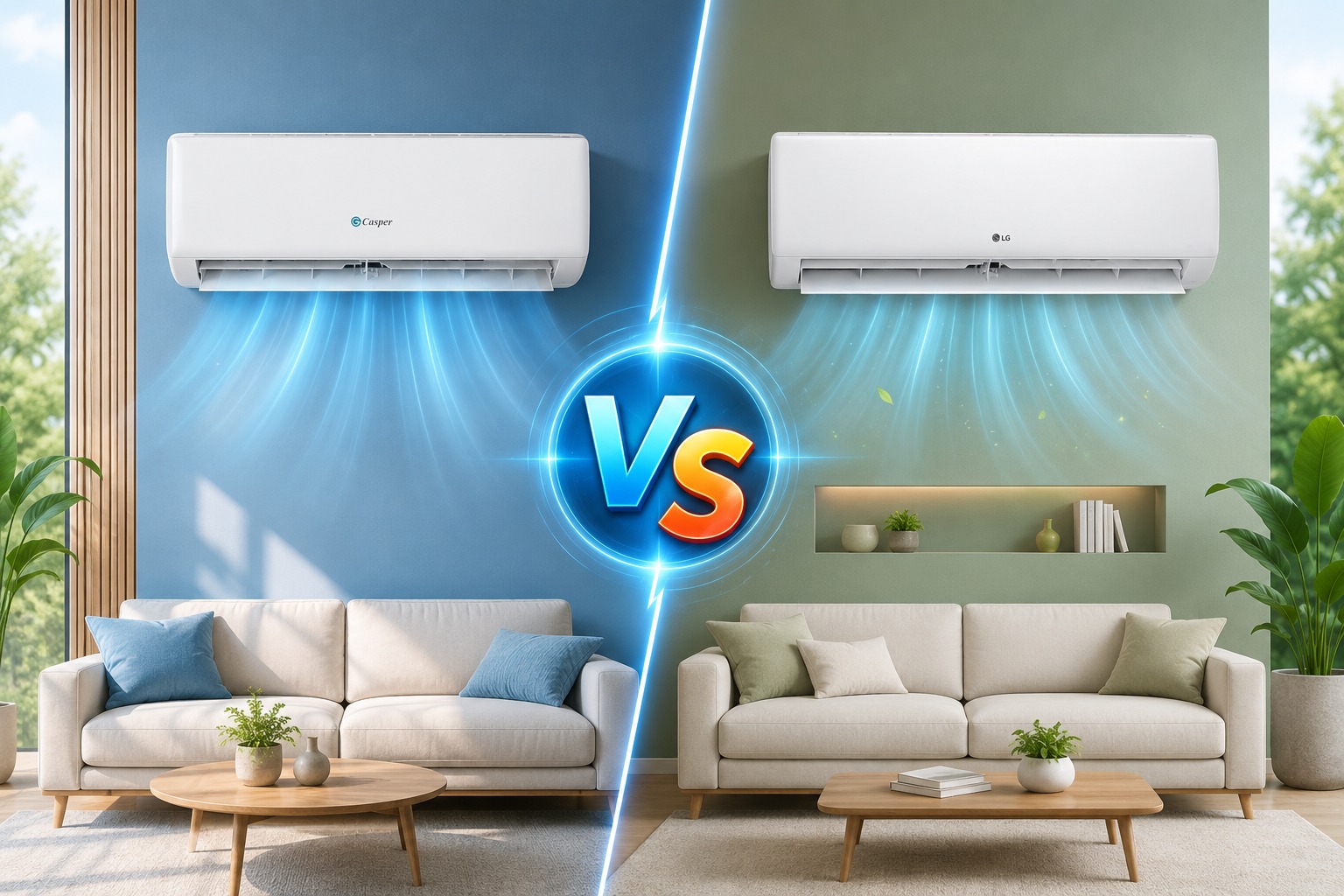 Trong tầm giá 10 triệu nên mua điều hòa Casper JC-18IU36 hay LG IFC18M1?