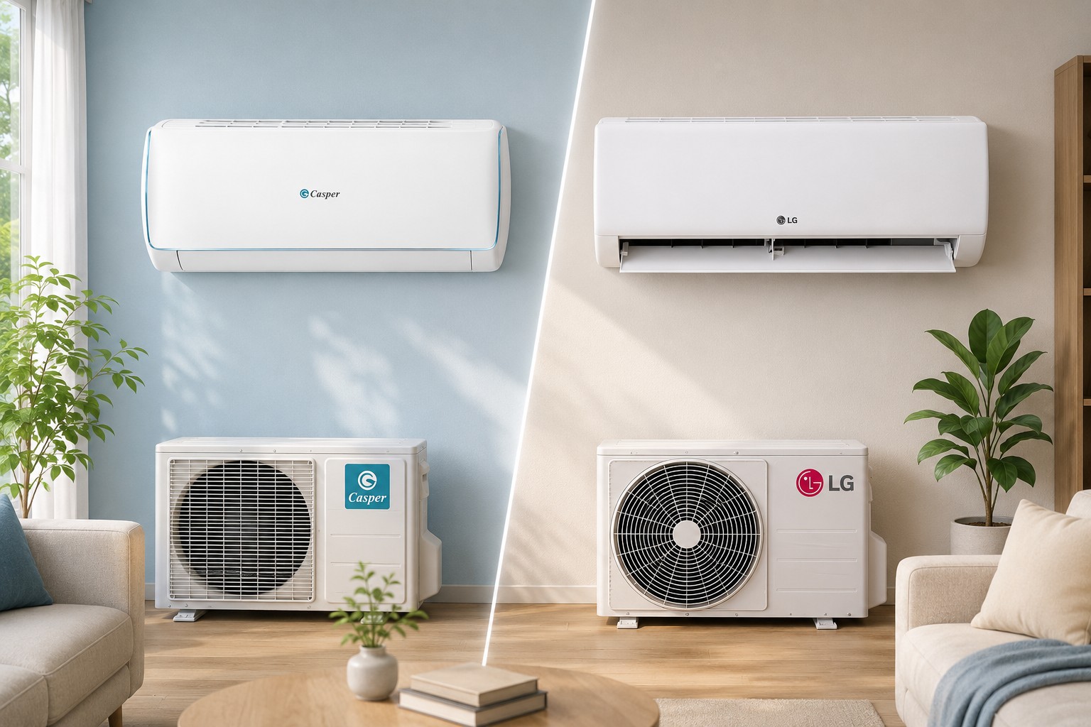 Trong tầm giá 10 triệu nên mua điều hòa Casper JC-18IU36 hay LG IFC18M1?