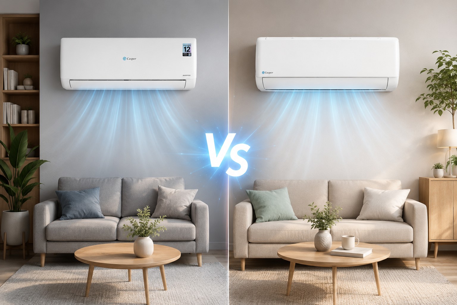 So sánh hai model điều hòa Casper JC-24IU36 và SC-24FB36M, nên mua loại nào?
