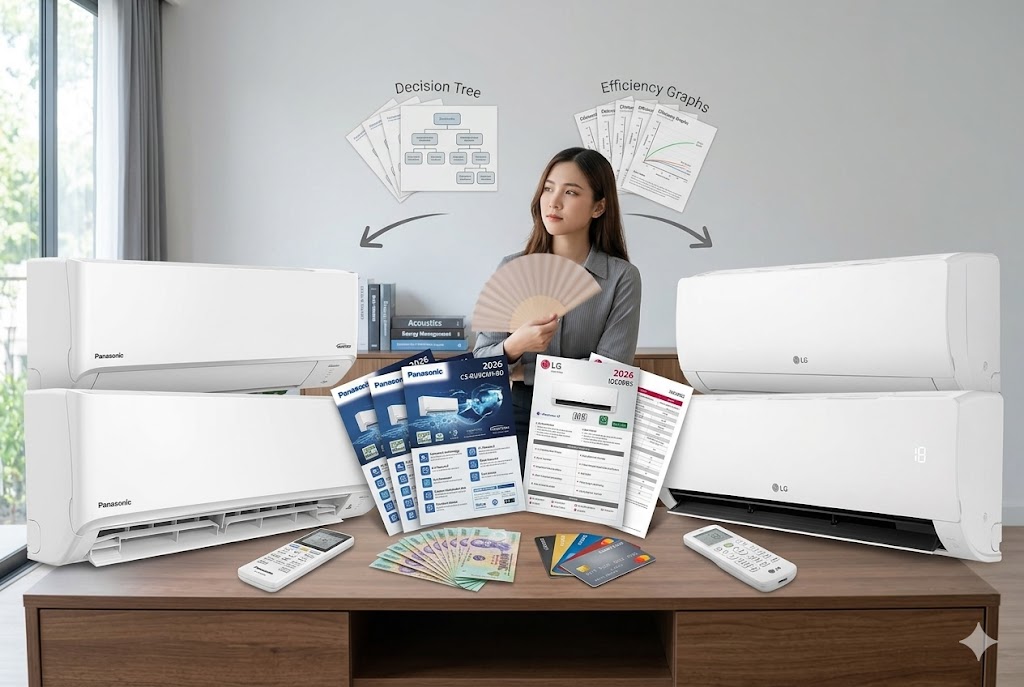 So sánh điều hòa Panasonic CS-RU9CKH-8D và LG IDC09B2, nên chọn máy nào ở 2026?