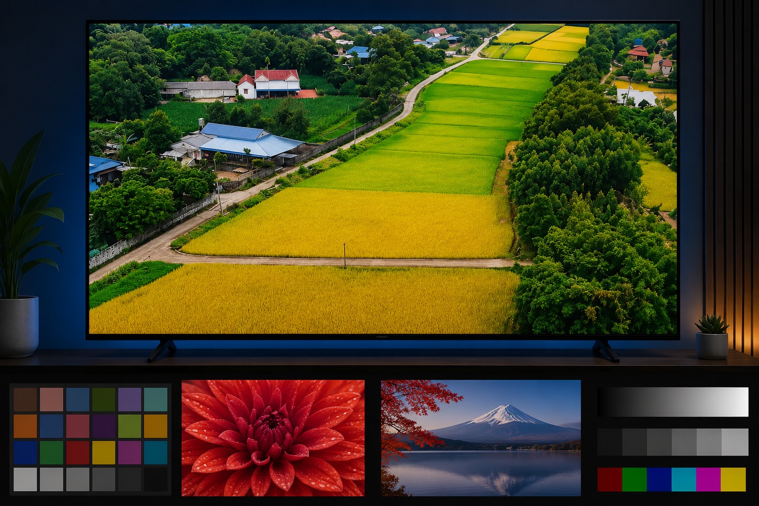 Phân tích độ trung thực màu sắc của tivi Sony K-65S25VM2 qua các bài test đồ họa