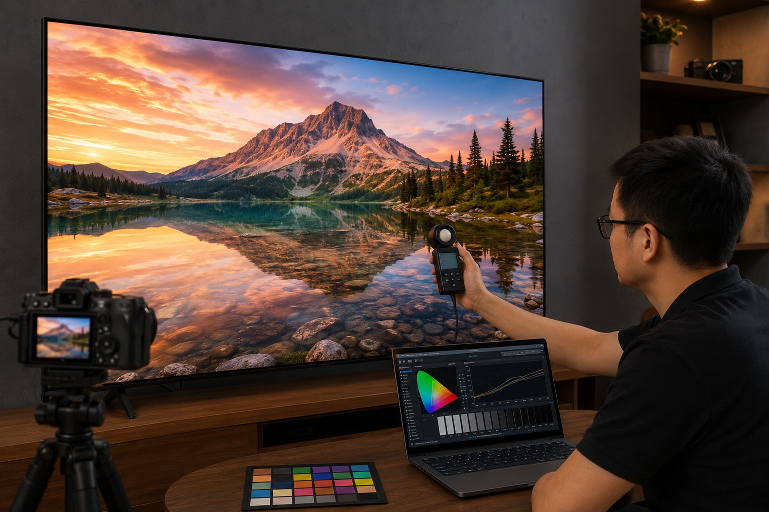 Phân tích độ trung thực màu sắc của tivi Sony K-65S25VM2 qua các bài test đồ họa