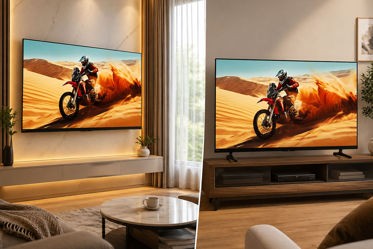 Tư vấn lắp đặt tivi Sony 65 inch K-65S25VM2 cho phòng khách, treo tường hay để bàn?