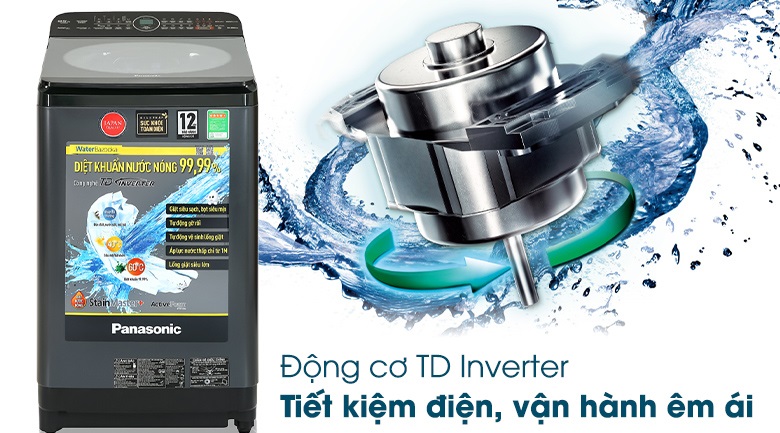 Máy Giặt Panasonic Inverter 9.5 Kg NA-FD95V1BRV Giặt Sạch Mạnh Mẽ, Tiết Kiệm Điện Năng Cho Gia Đình Hiện Đại