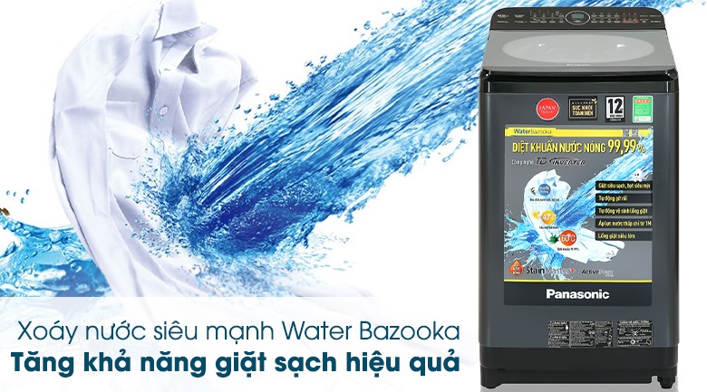 Máy Giặt Panasonic Inverter 9.5 Kg NA-FD95V1BRV Giặt Sạch Mạnh Mẽ, Tiết Kiệm Điện Năng Cho Gia Đình Hiện Đại