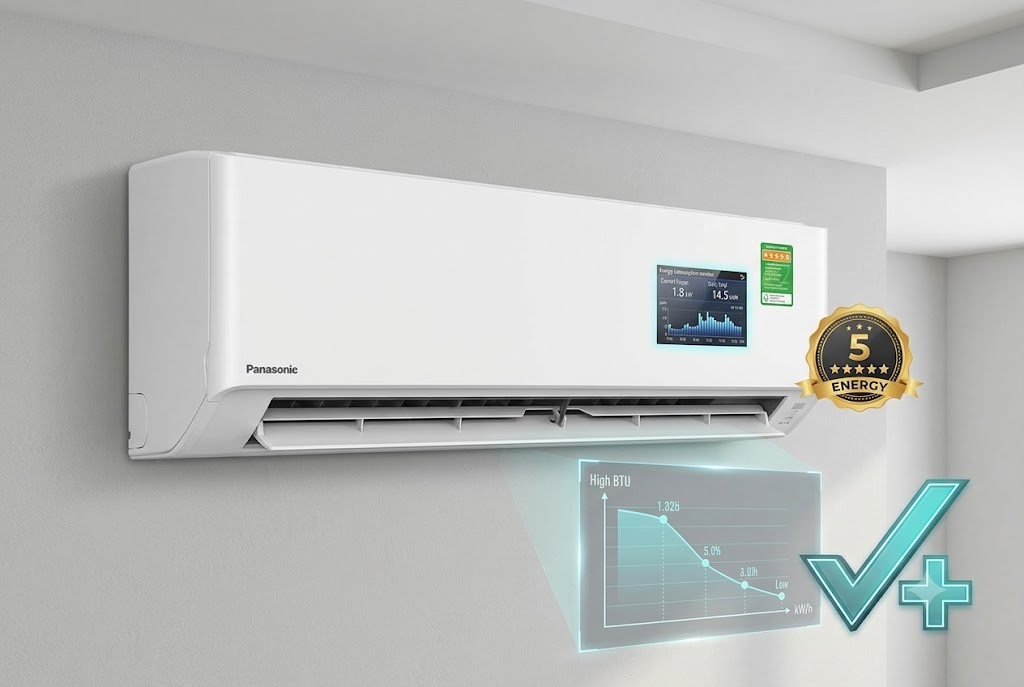 Đánh giá điều hòa Panasonic 24000btu CS-U24BKH-8, công suất lớn có tốn điện không?