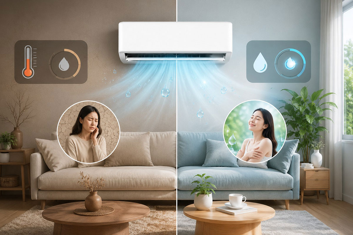 Cân bằng độ ẩm thông minh, điều hòa Panasonic CS-XU18BKH-8 ăn đứt các máy thông thường