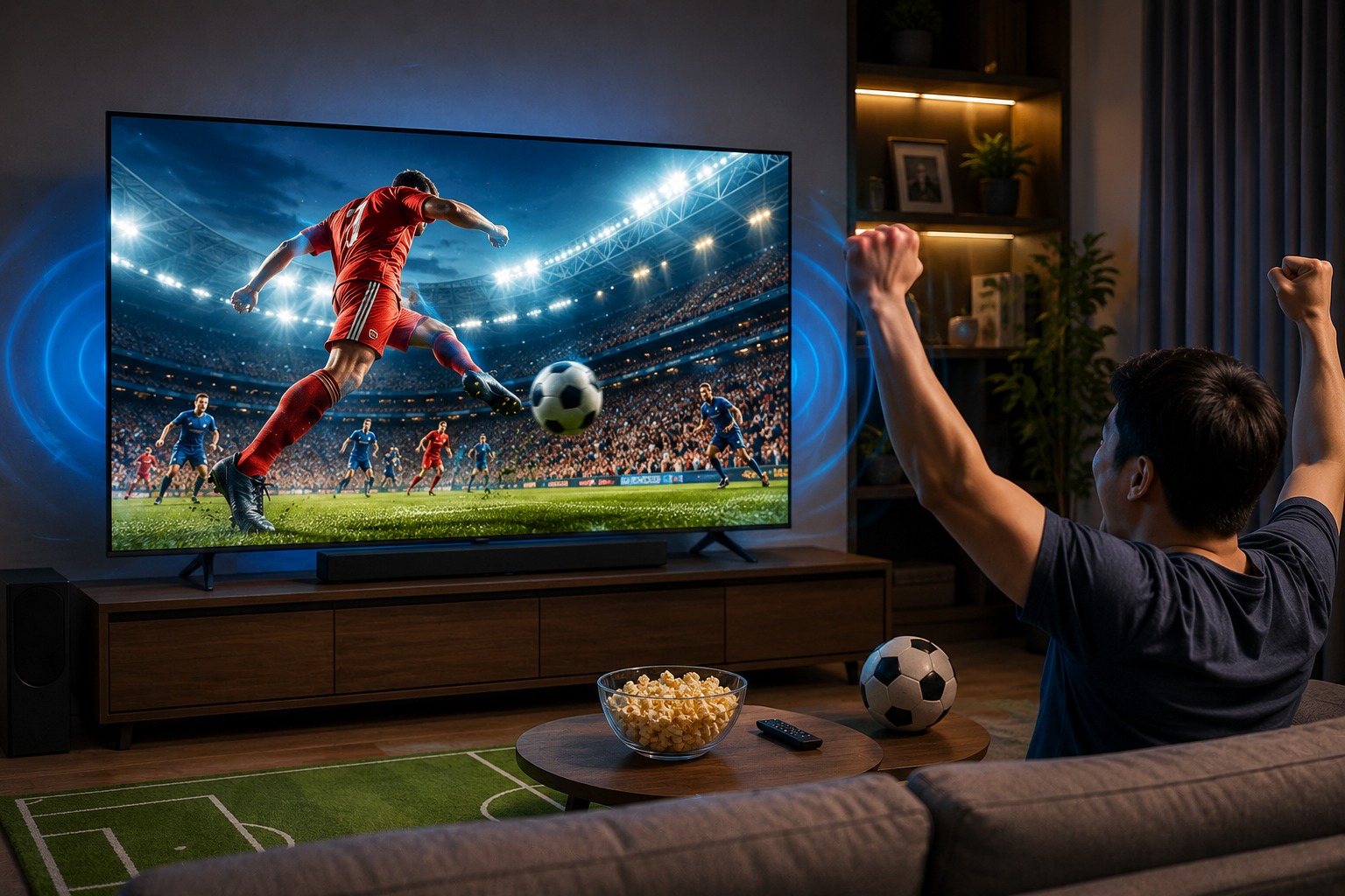 Cách bật Football Mode trên tivi Samsung xem bóng đá sướng như ngồi tại sân