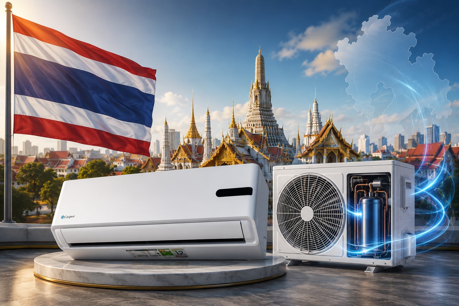 Sức mạnh từ Thái Lan, máy nén điều hòa Casper GC-09IB36 được bảo hành tới 12 năm