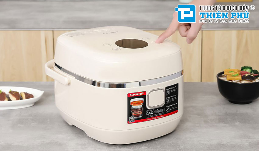 Nồi Cơm Điện Cao Tần Sharp KS-IH18IX-WH 1.8 Lít