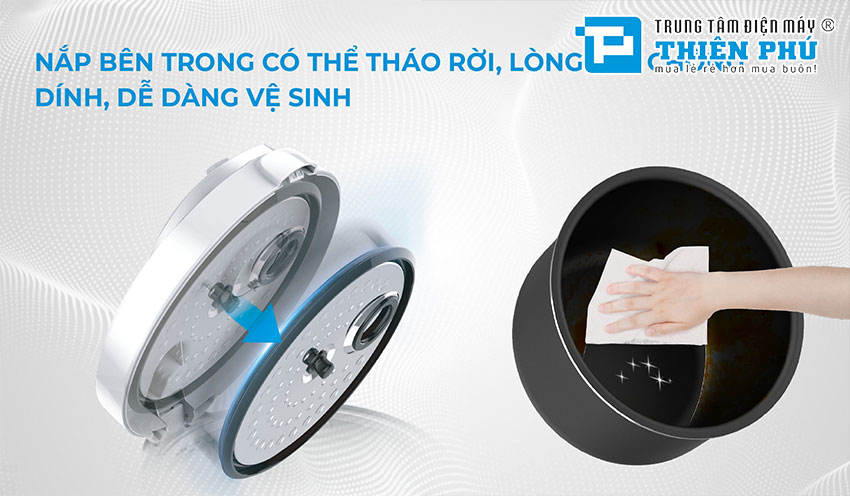Nồi Cơm Điện Midea MRM18010BDG 1.8 Lít. 