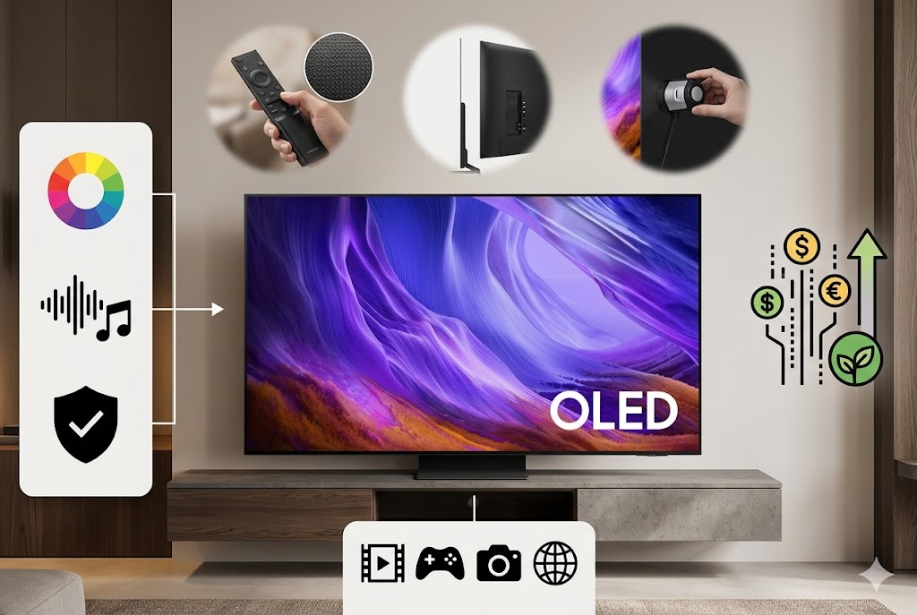 Review chi tiết tivi Samsung OLED 55 inch QA55S85HAEXXV có đáng tiền không?