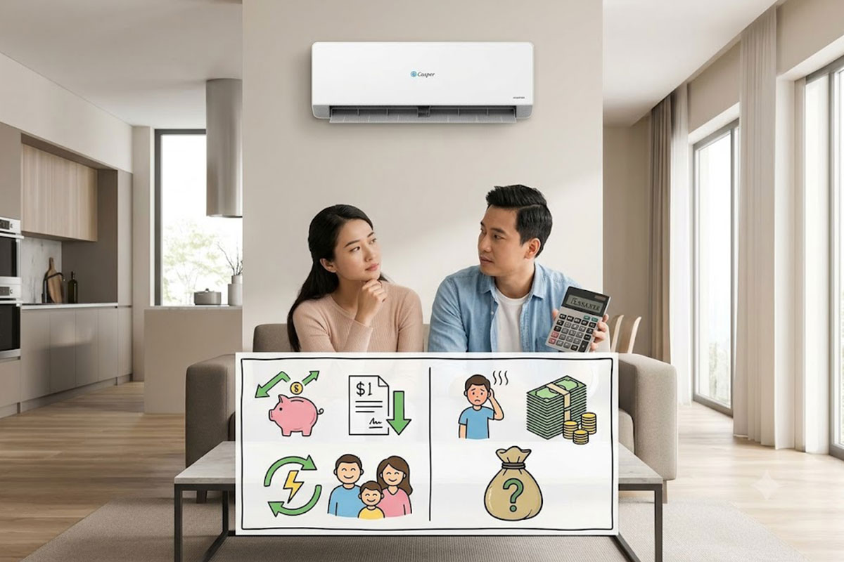 Bỏ hơn 15 triệu mua điều hòa Casper 24000btu QH-24IU36A là đầu tư thông minh hay phí tiền?