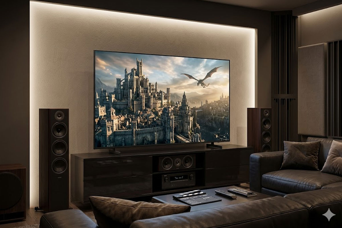 Tivi Samsung 65 inch UA65M77HAKXXV, tivi tầm trung nhưng cho trải nghiệm rạp phim cao cấp