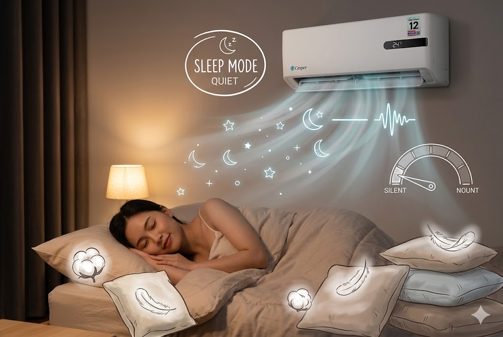 Trải nghiệm chế độ ngủ đêm của điều hòa Casper GC-09IB36 có thực sự êm ái?