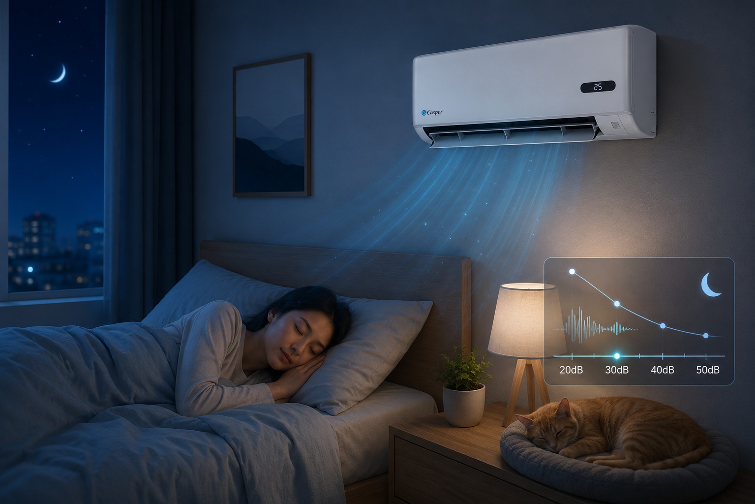 Trải nghiệm chế độ ngủ đêm của điều hòa Casper GC-09IB36 có thực sự êm ái?
