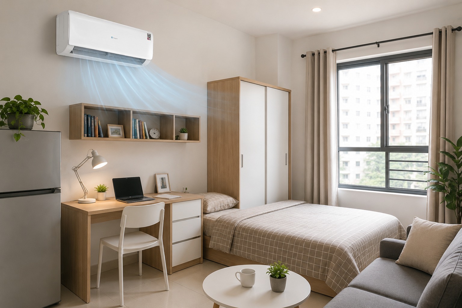 Có nên mua điều hòa Casper JC-12IU36 cho phòng trọ sinh viên hay căn hộ cho thuê không?
