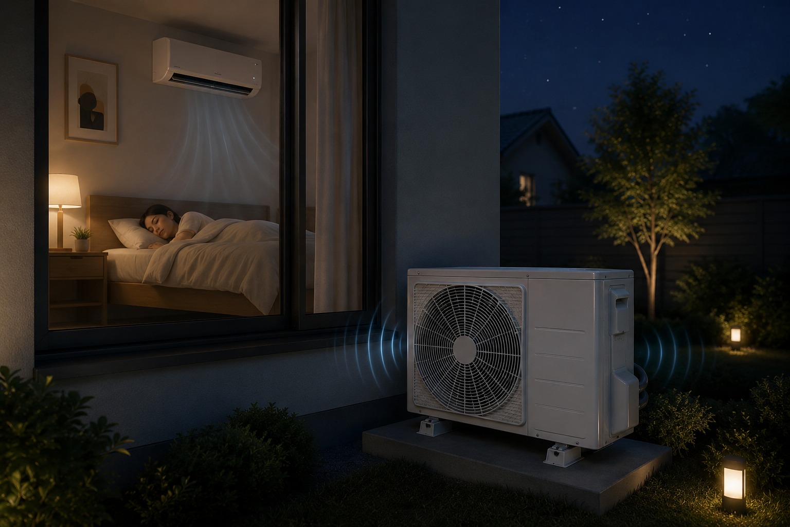Điều hòa Casper QC-12IU36A chạy có ồn không? Đánh giá độ ồn dàn nóng khi về đêm
