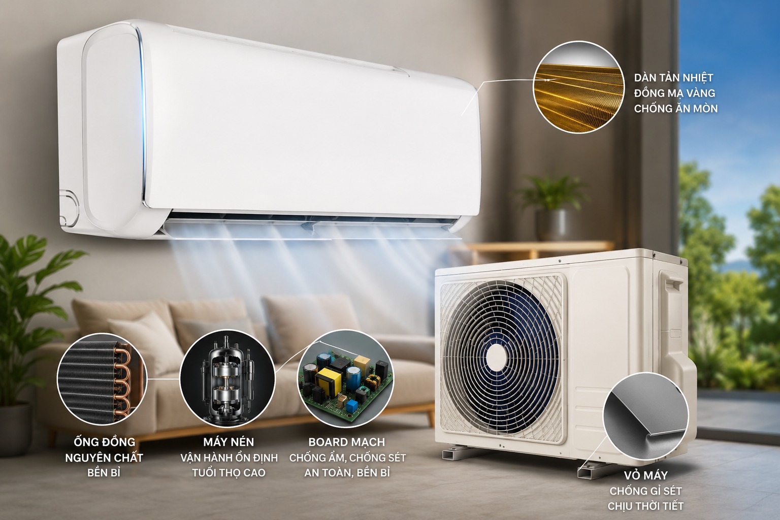 Tại sao điều hòa Casper 24000btu SC-24FB36M có độ bền thách thức thời gian?