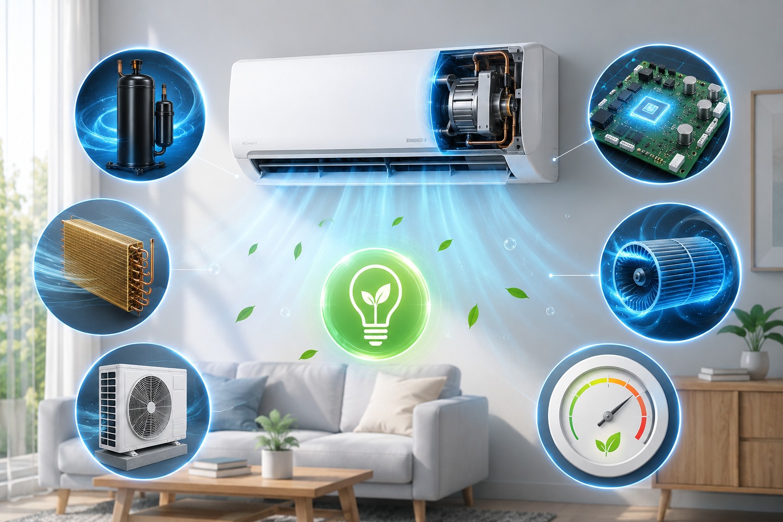 Vì sao điều hòa Casper inverter XC-09IU38 có thể đạt chỉ số tiết kiệm điện CSPF 8.03?