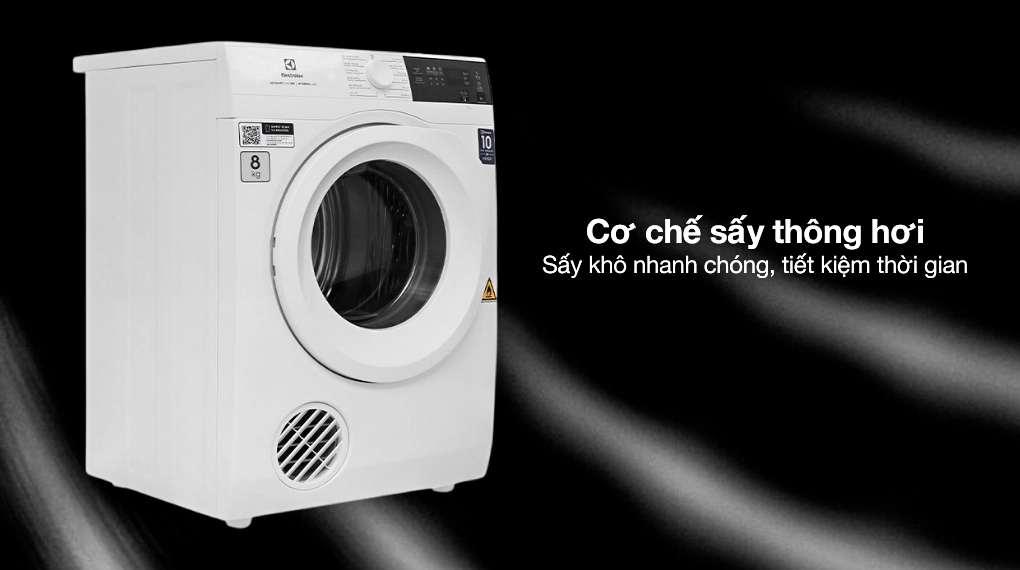 Hiện đại và dễ sử dụng sấy khô nhanh chóng cùng với máy sấy quần áo Electrolux 8Kg EDV804H3WC