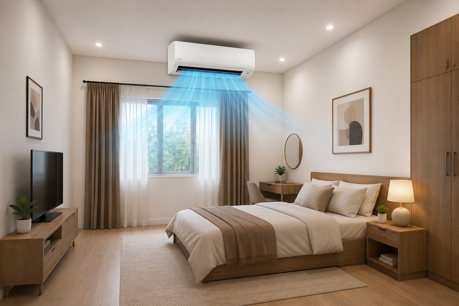 Phòng 20 - 30m2 lắp điều hòa Daikin FTF50XV1V có bị thừa hay thiếu công suất không?