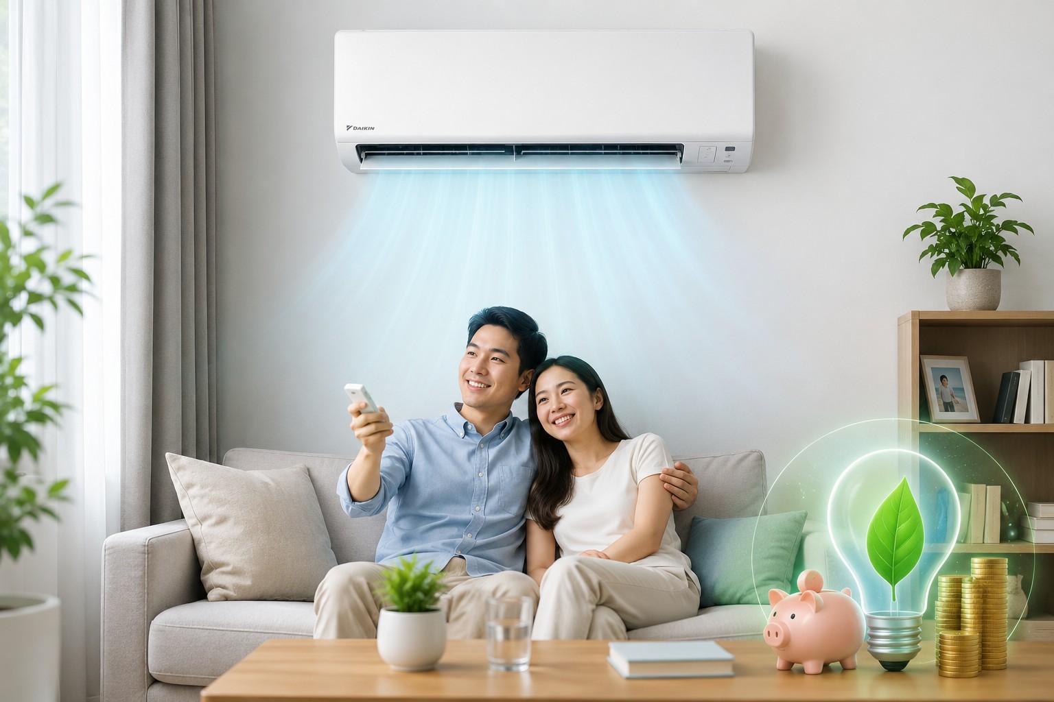 Bí quyết dùng điều hòa Daikin inverter FTHB25ZVMV thả ga không lo hóa đơn tiền điện