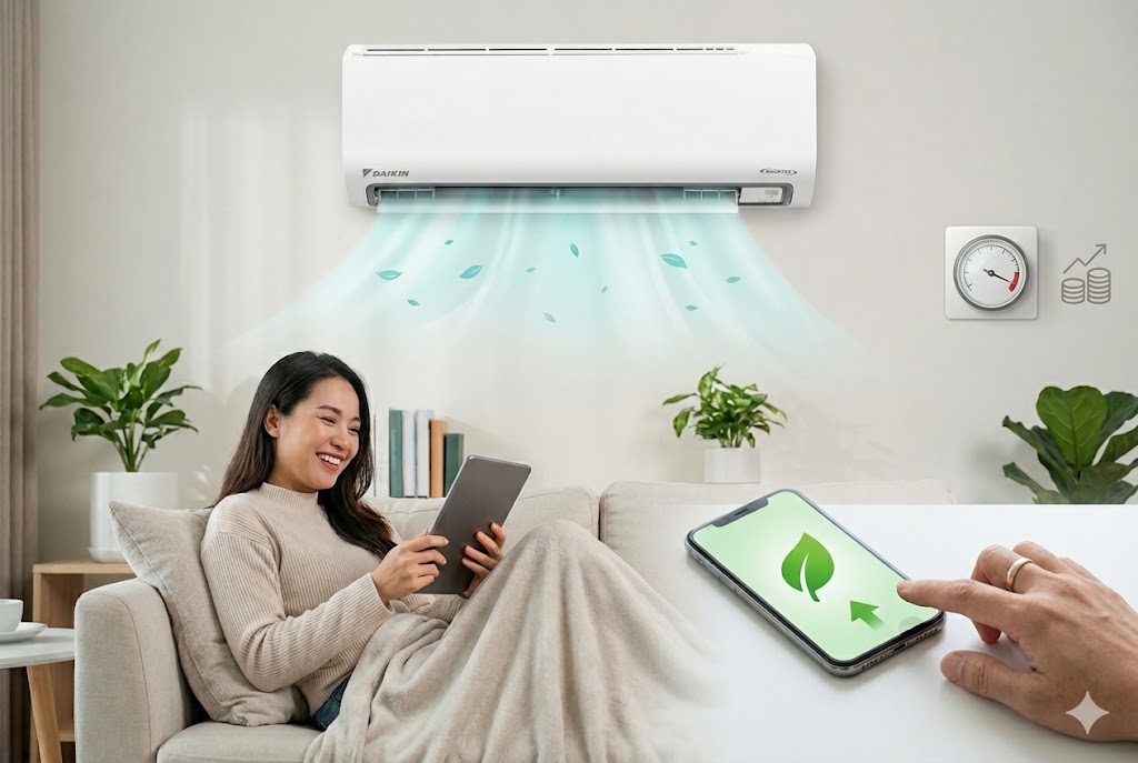Bí quyết dùng điều hòa Daikin inverter FTHB25ZVMV thả ga không lo hóa đơn tiền điện