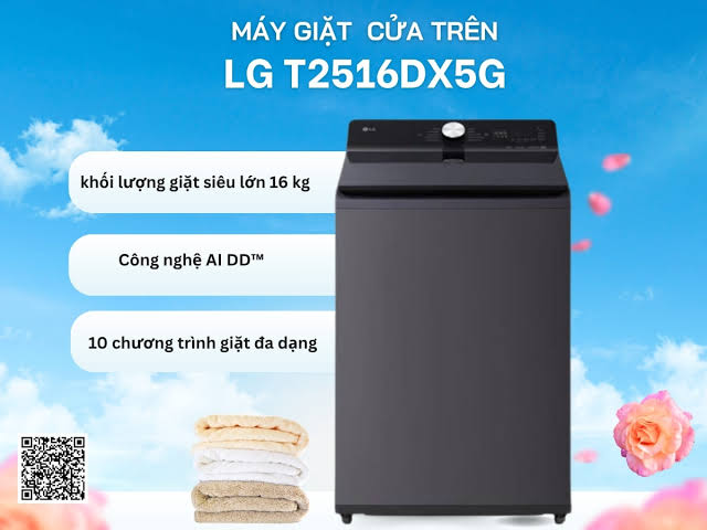 Máy giặt LG 12kg TX2312DT5O vừa ra mắt chất lượng giặt giũ  cho gia đình