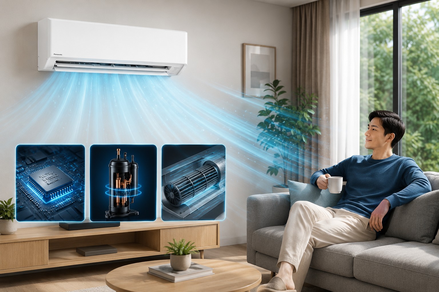 Tìm hiểu công nghệ làm lạnh nhanh P-Tech trên điều hòa Panasonic 24000btu CS-RU24CKH-8D